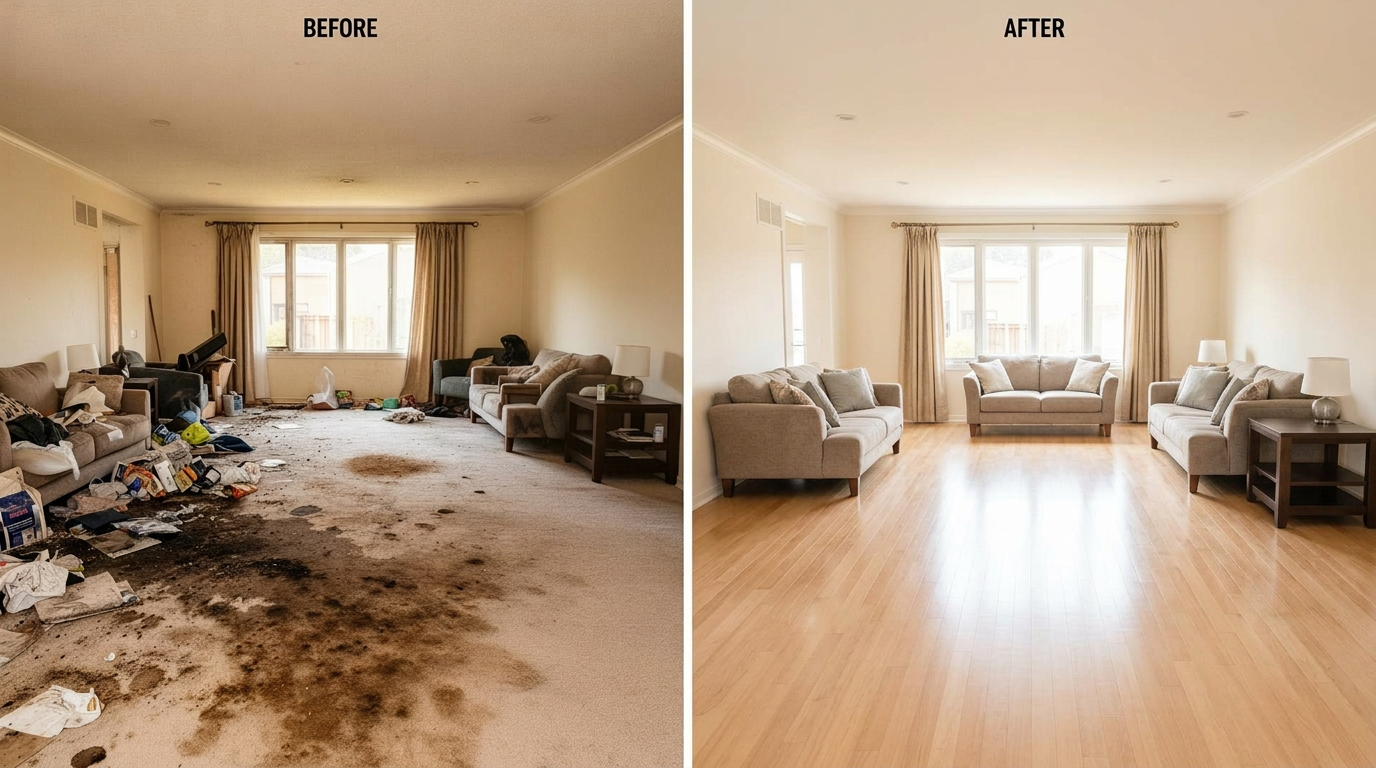 Home transformation before and after